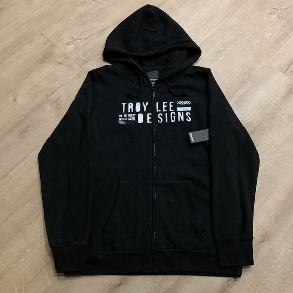 Troy Lee Designs Tops - Troy Lee Designs TLD Etched Zip-Up Hoodie Women's XL Black Sweatshirt NEW NWT